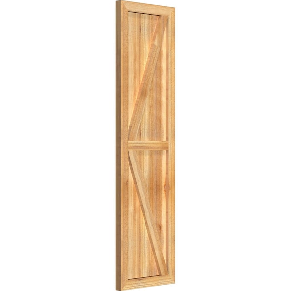 Framed Board-n-Batten Shutters W/Z-Bar, Rough Sawn Western Red Cedar, 16 1/8W X 58H